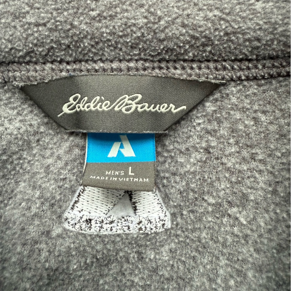 Eddie Bauer First Ascent Vest Mens Size Large Gray Fleece Full Zip Gorpcore - Picture 5 of 8